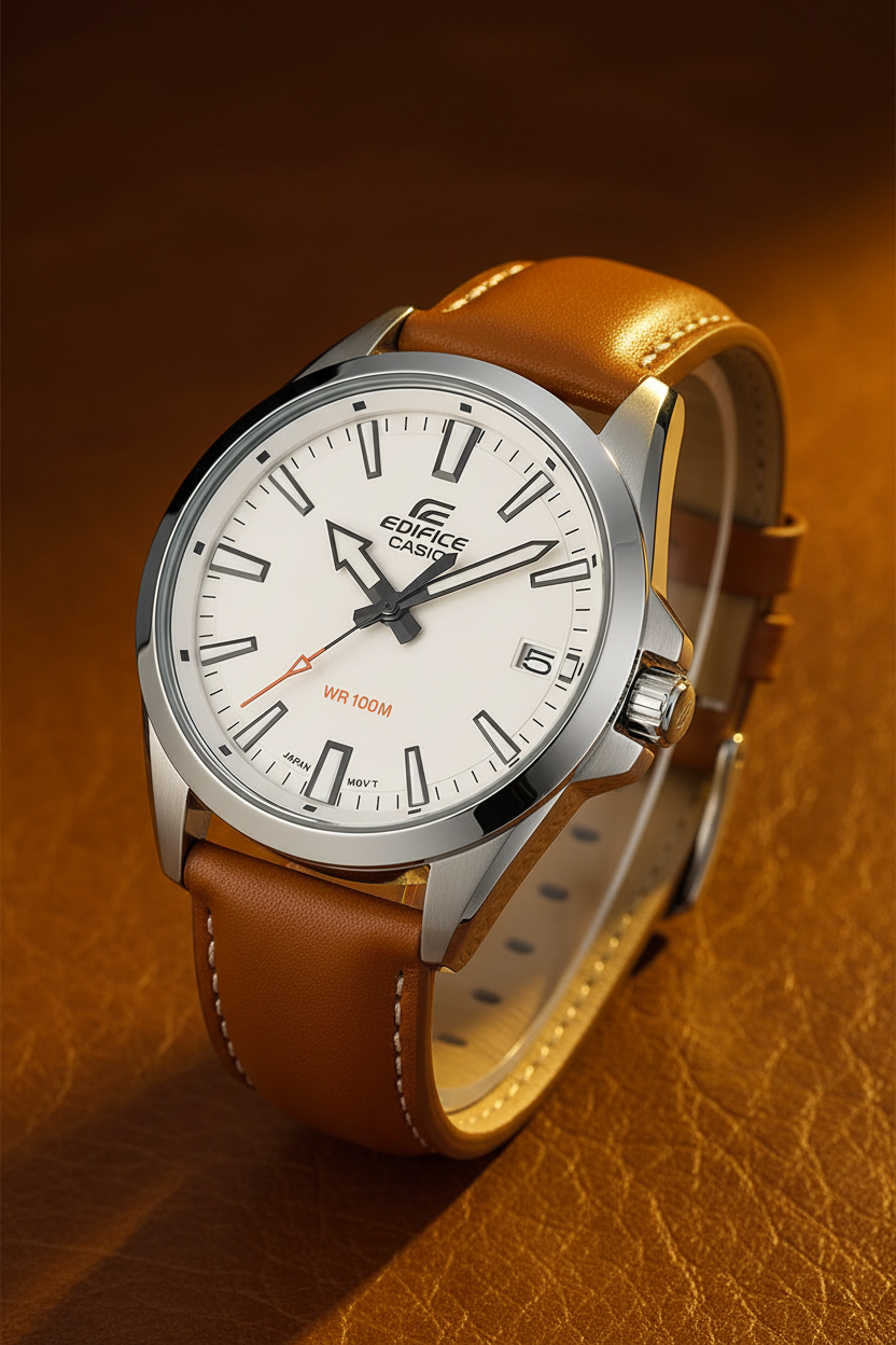 RELOJ ANALÓGICO PARA HOMBRE CASIO EDIFICE EFV-100L-7AVUDF - NARANJADO