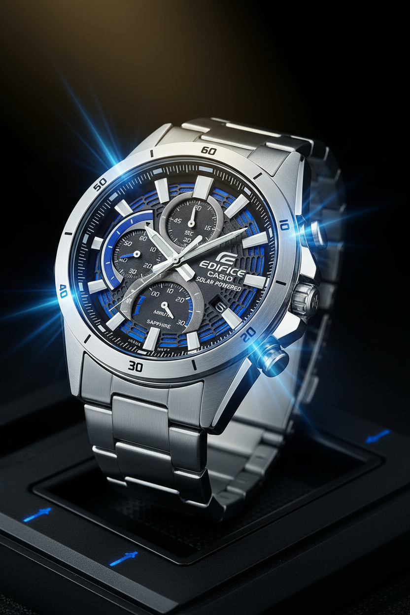 RELOJ SOLAR PARA HOMBRE CASIO EDIFICE EFS-S610D-1AVUDF - PLATEADO