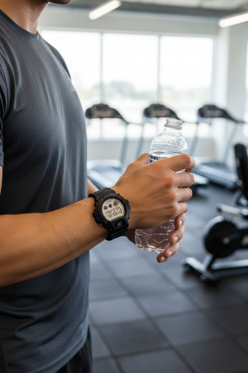 Casio G-Shock DW-6900WD-1DR lifestyle - gimnasio activo