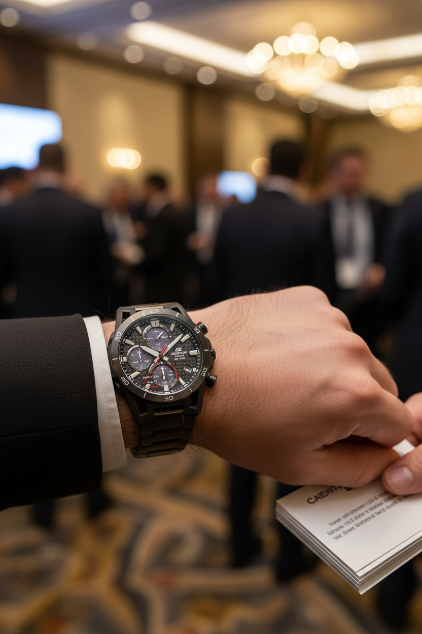 EQS-960DC-1AVUDF RELOJ PARA HOMBRE CASIO EDIFICE - NEGRO