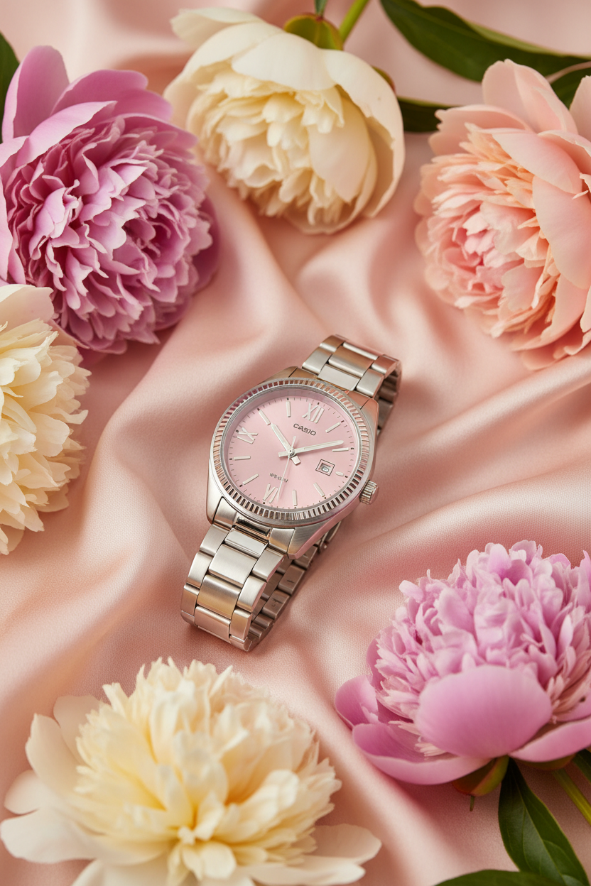 Casio LTP-1302DD-4A1VDF - seda peonías romántico