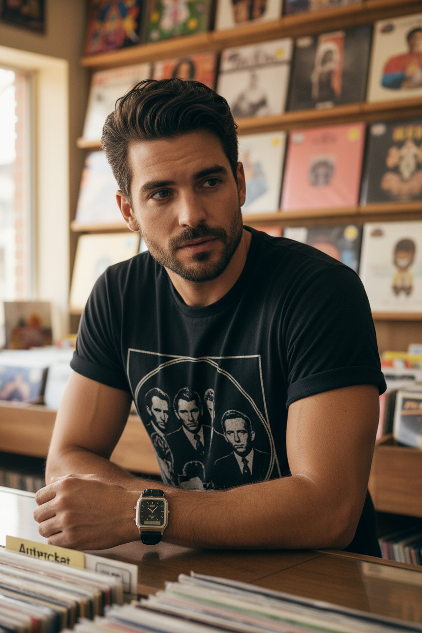 RELOJ CASIO VINTAGE AQ-230EL-1ADF - NEGRO