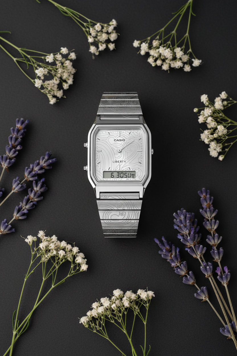 RELOJ CASIO VINTAGE AQ-230ELT-7ADR - PLATEADO