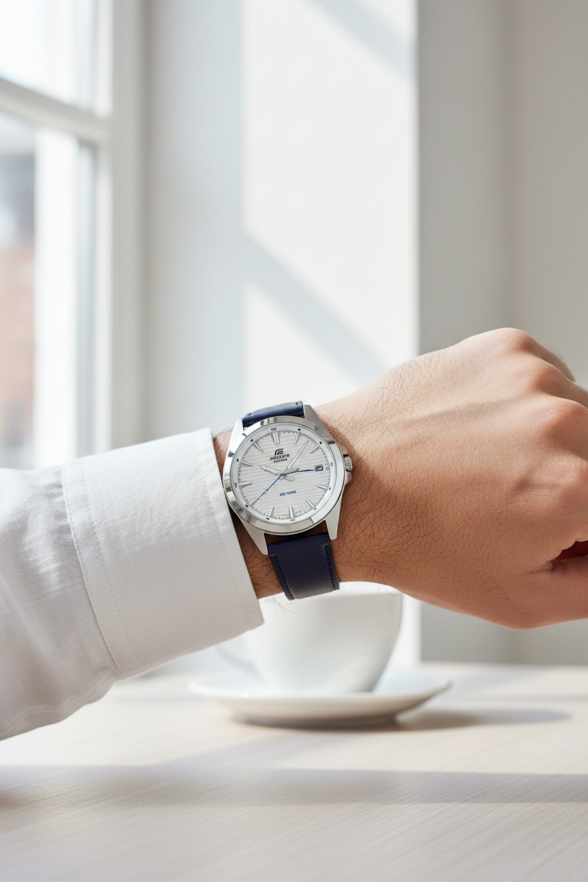 RELOJ ANALÓGICO PARA HOMBRE CASIO EDIFICE EFV-140L-7AVUDF - AZUL