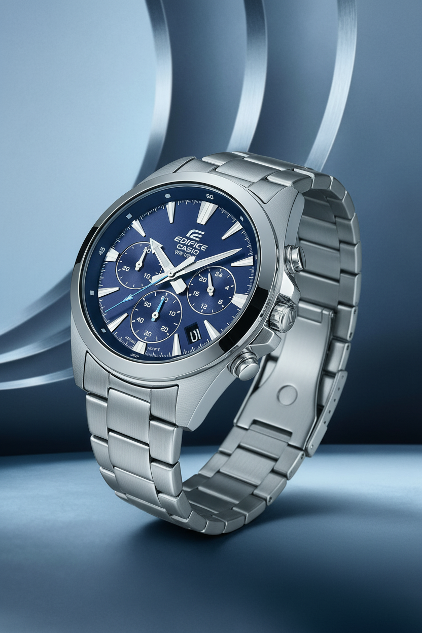 RELOJ ANALÓGICO PARA HOMBRE CASIO EDIFICE EFV-630D-2AVUDF - PLATEADO