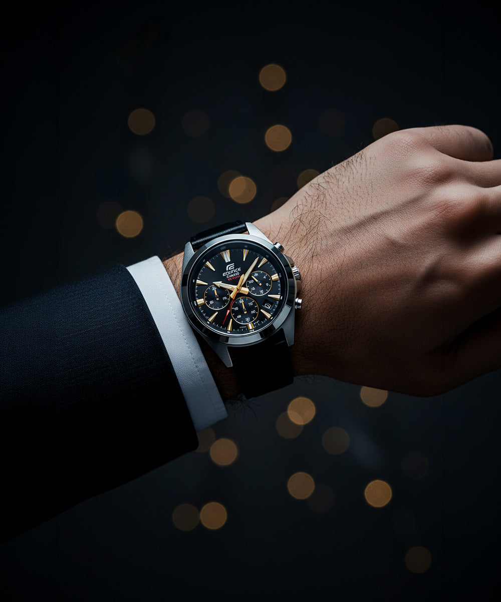RELOJ ANALÓGICO PARA HOMBRE CASIO EDIFICE EFV-630L-1AVUDF - NEGRO