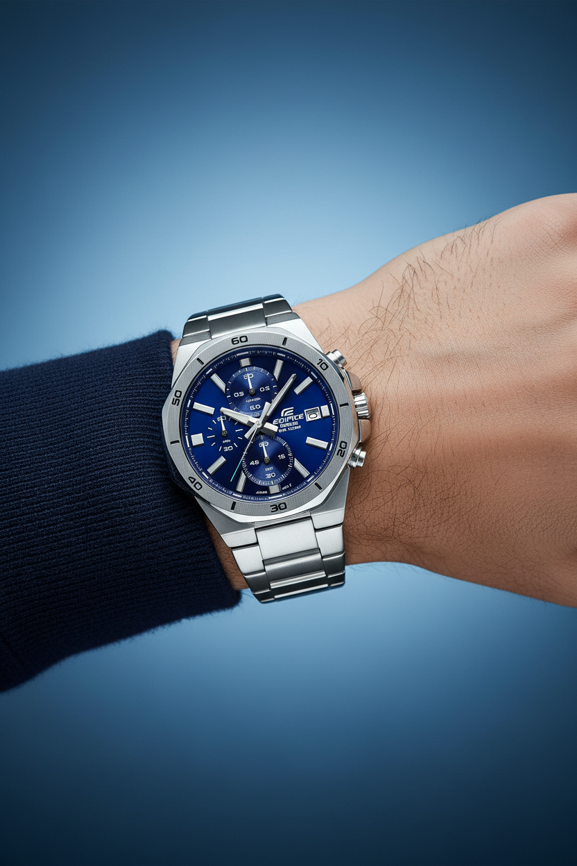 RELOJ PARA HOMBRE CASIO EDIFICE EFV-640D-2AVUDF -AZUL