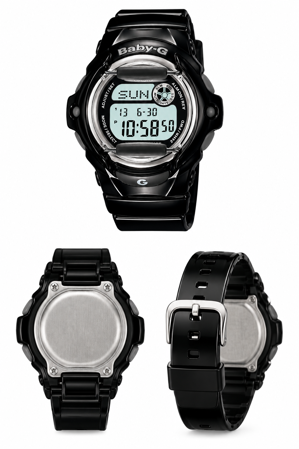Reloj Casio Baby-G BG-169R-1DR detalle de correa y hebilla