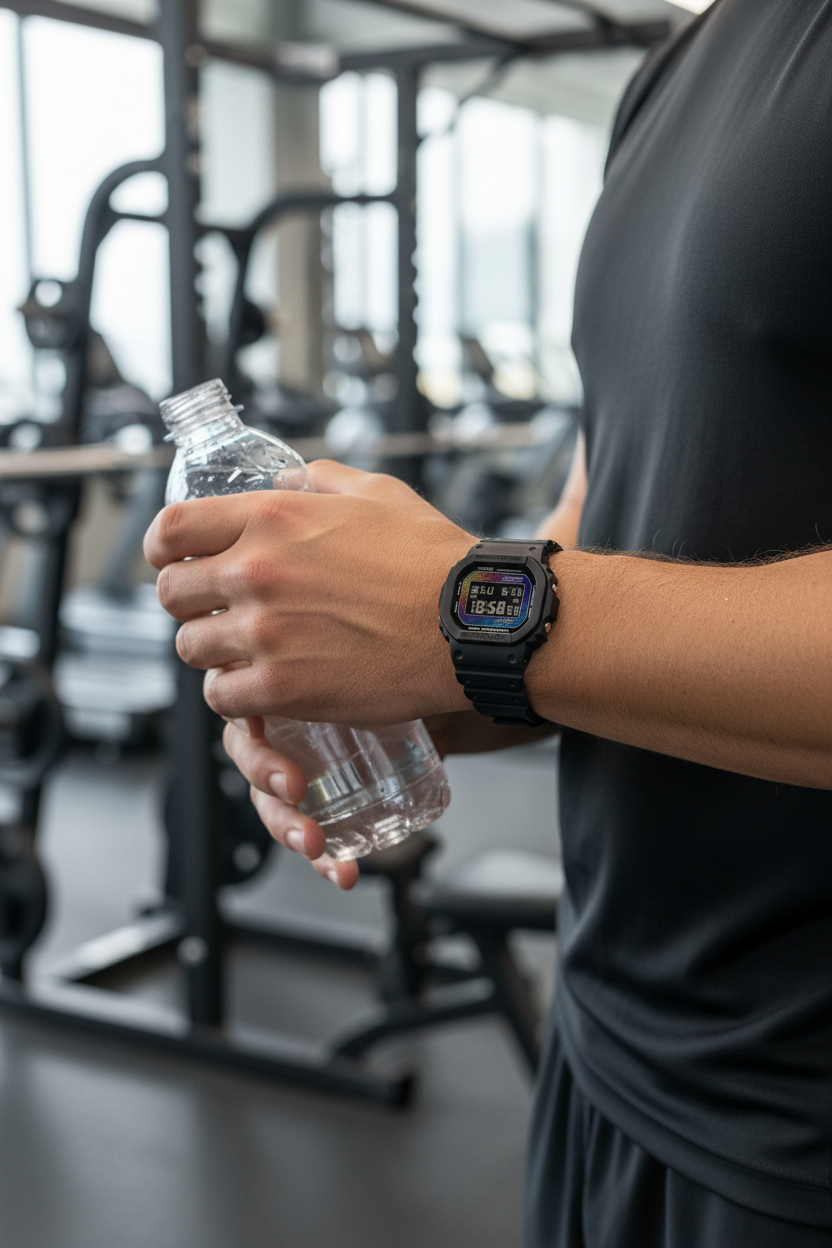 Casio G-Shock DW-5600RW-1DR lifestyle - gimnasio activo