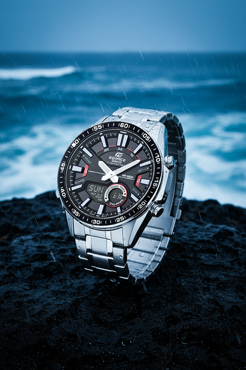 RELOJ ANALÓGICO-DIGITAL PARA HOMBRE CASIO EDIFICE EFV-C100D-1AVDF - PLATEADO