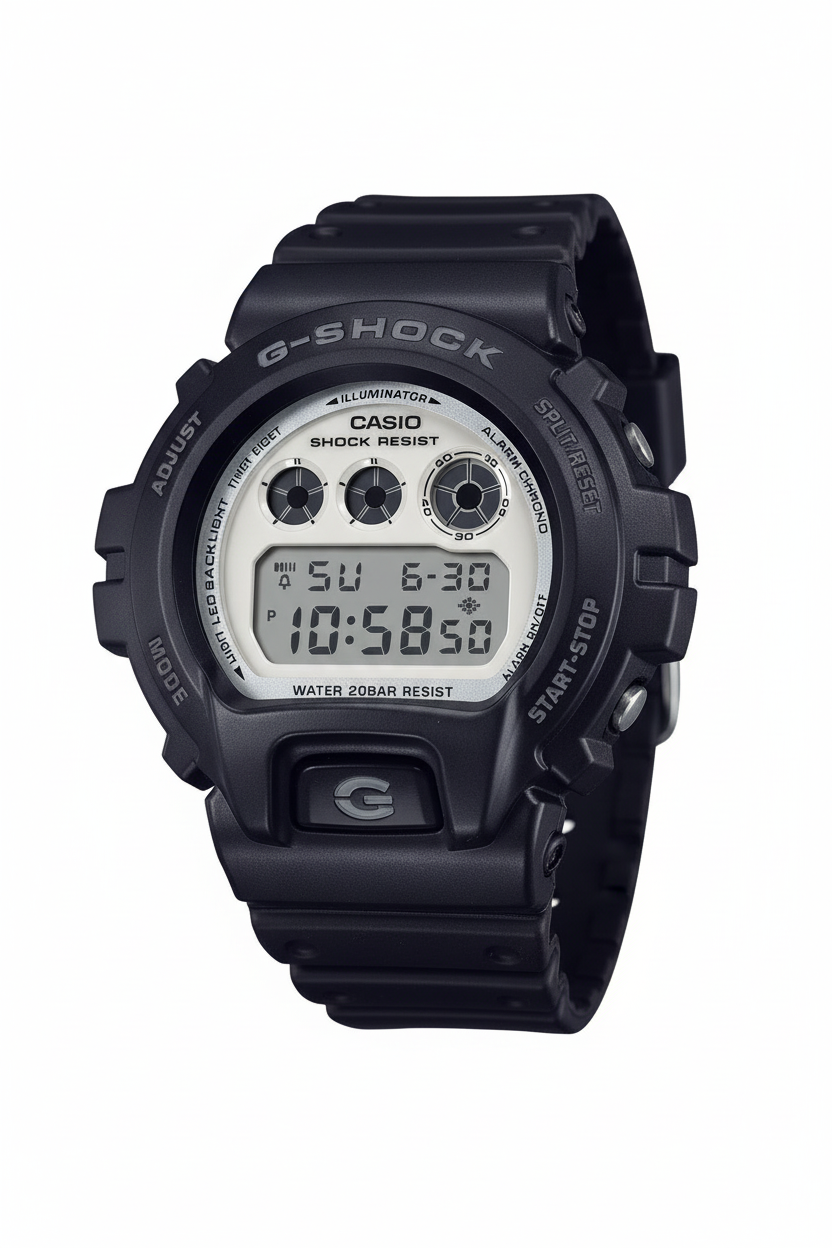Casio G-Shock DW-6900WD-1DR - fondo blanco limpio