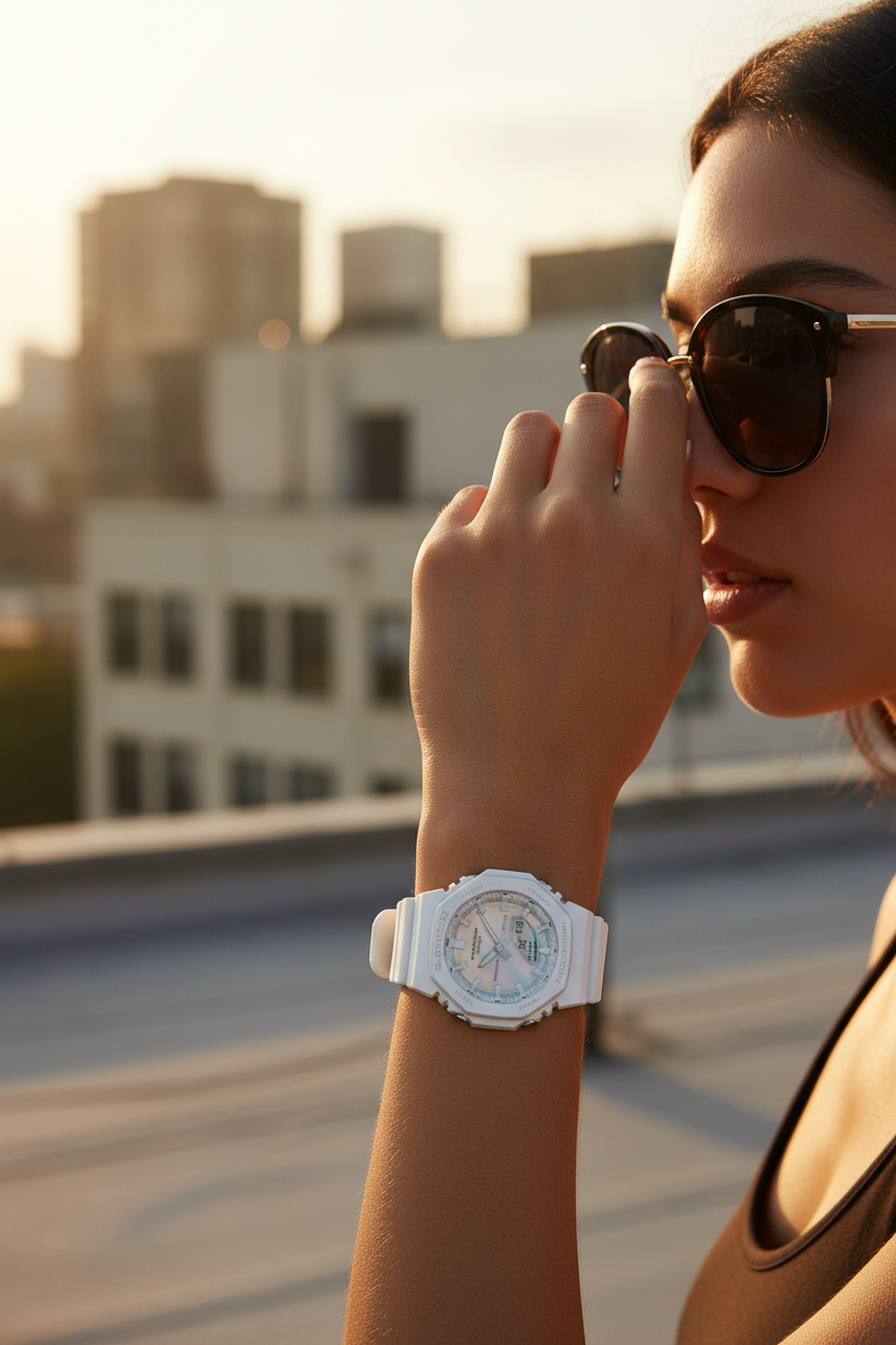 RELOJ PARA MUJER CASIO G-SHOCK GMA-P2100PC-7ADR - BLANCO