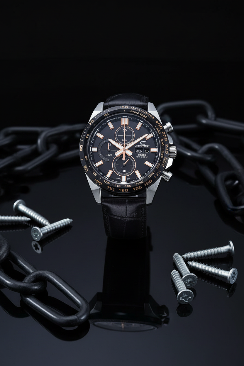 RELOJ PARA HOMBRE CASIO EDIFIC EEFR-574BL-1AVUDF - NEGRO
