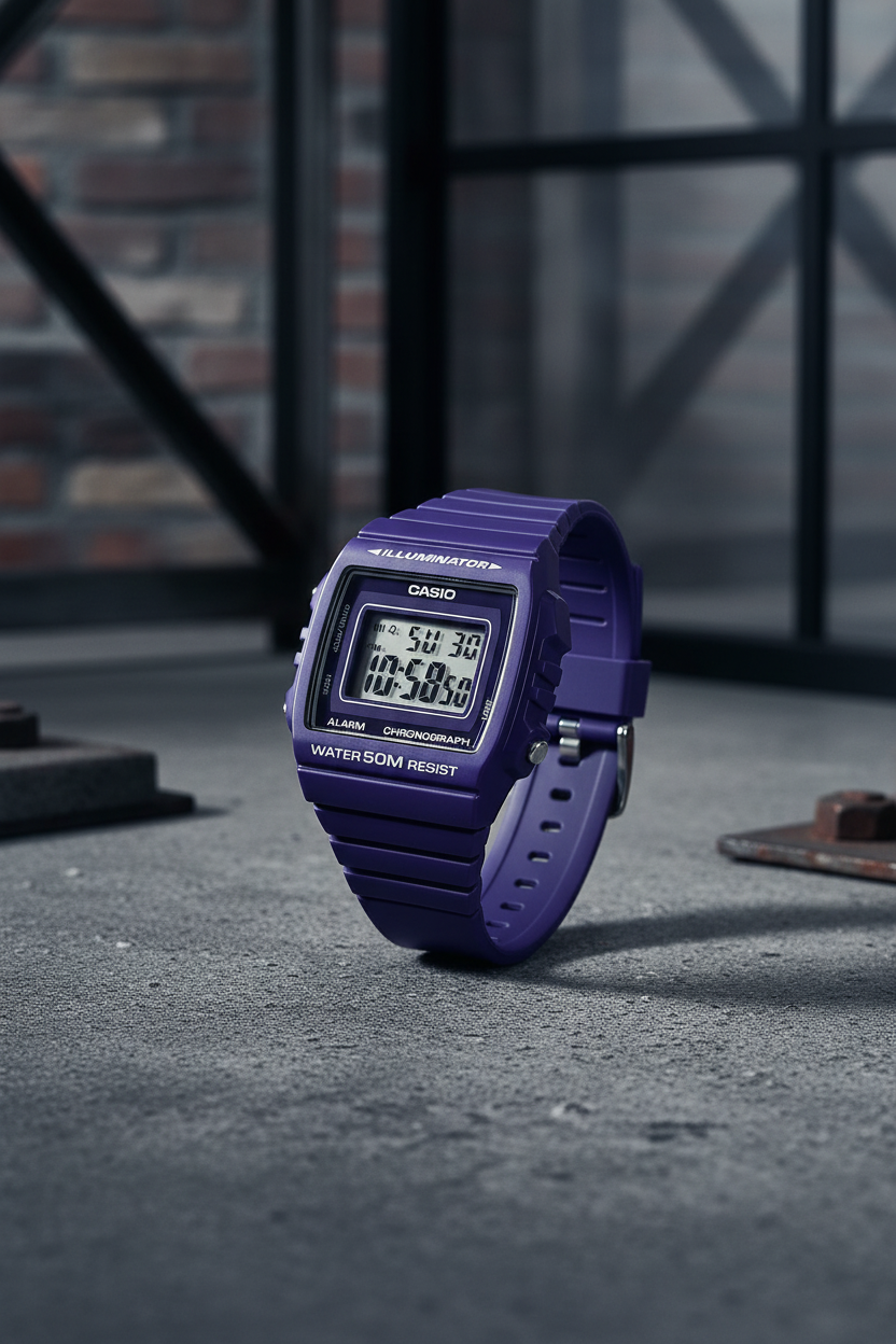 Casio W-215H-6AVDF - concreto industrial