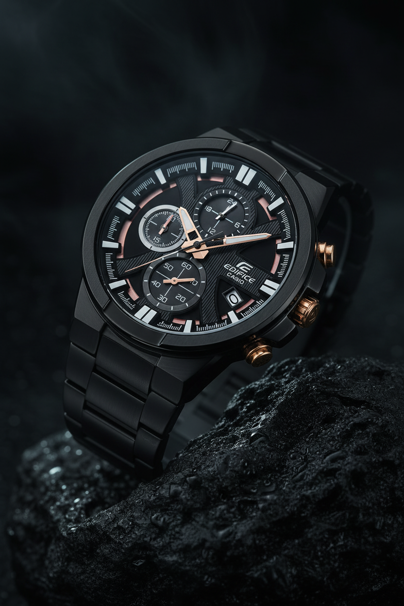 RELOJ ANALÓGICO PARA HOMBRE CASIO EDIFICE EFR-544BK-1A9VUDF - NEGRO
