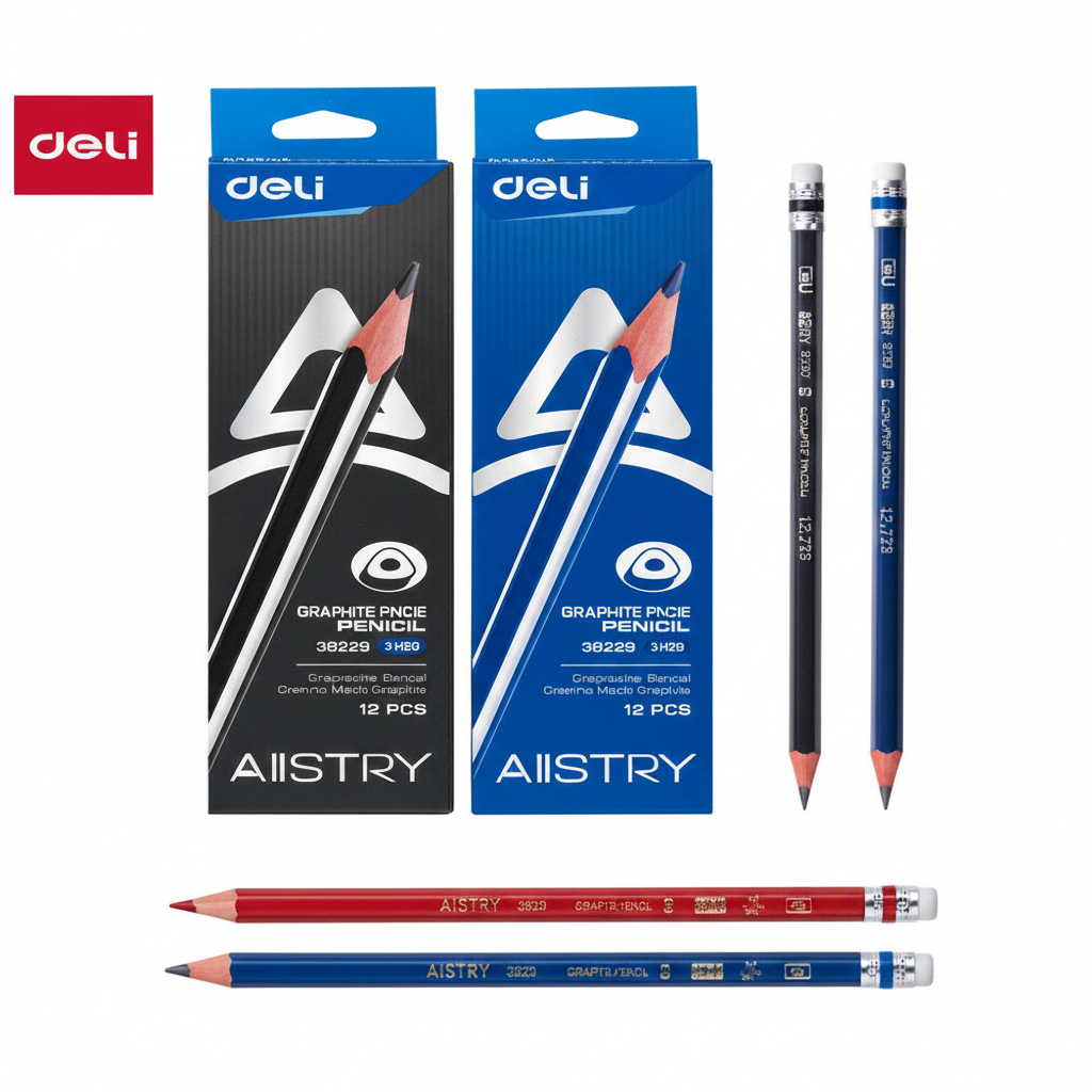 Lápiz grafito madera triangular HB x 12 Unidades