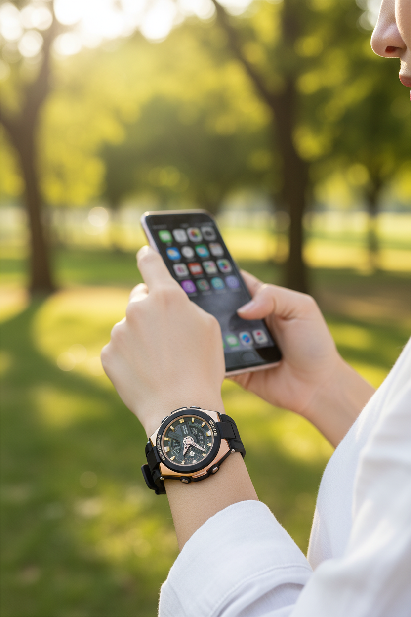 Casio MSG-400G-1A1DR lifestyle - parque outdoor