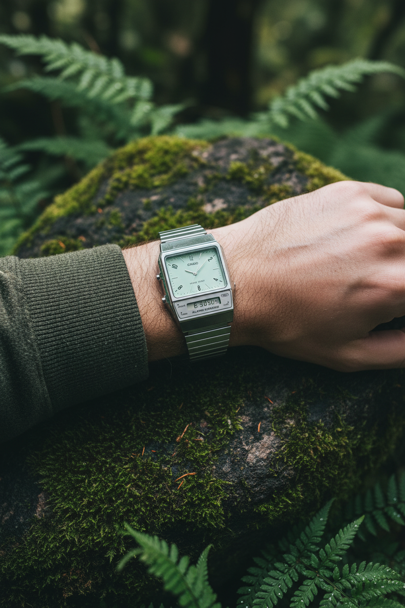 RELOJ CASIO VINTAGE AQ-800E-3ADF - VERDE
