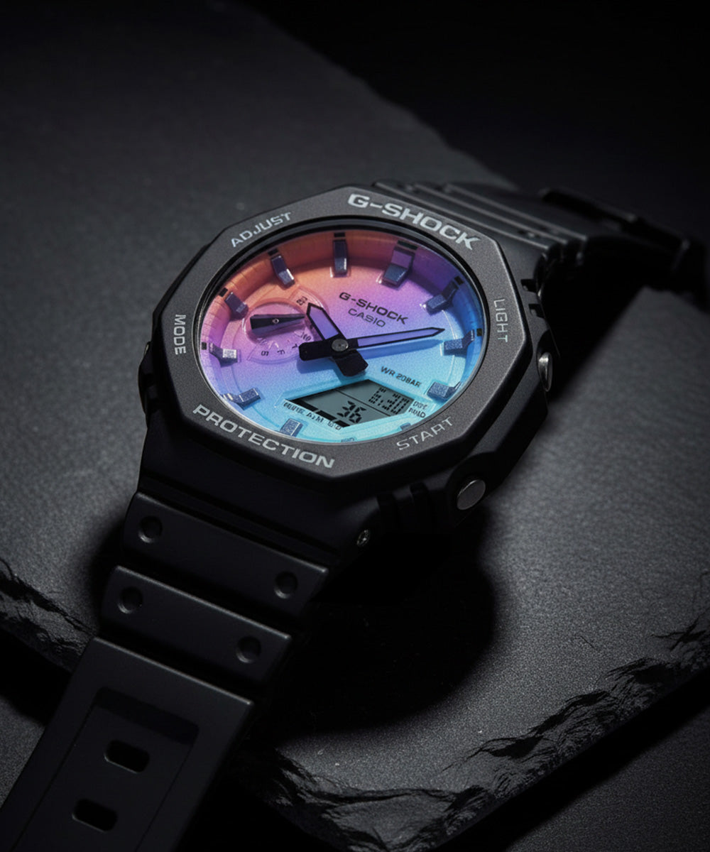 RELOJ ANÁLOGO DIGITAL PARA HOMBRE CASIO G-SHOCK GA-2100SR-1ADR - NEGRO