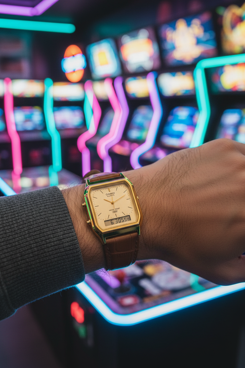 RELOJ CASIO VINTAGE AQ-230EGL-9ADF - DORADO