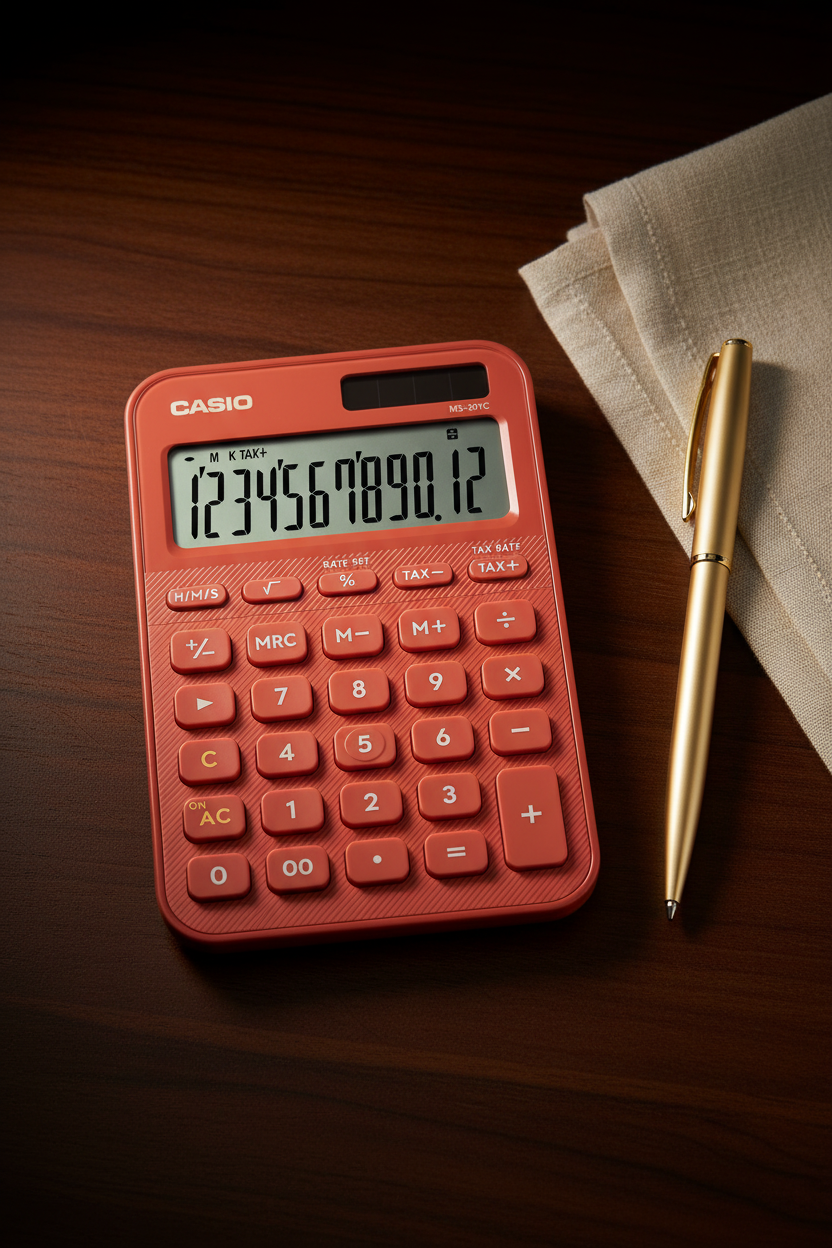 CALCULADORA CASIO - MI ESTILO MS-20YC-RD-W-DP