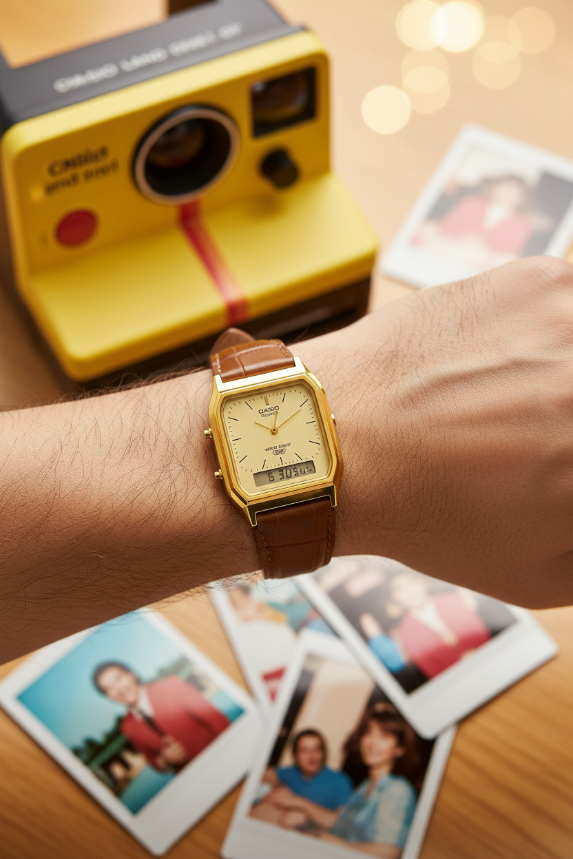 RELOJ CASIO VINTAGE AQ-230EGL-9ADF - DORADO