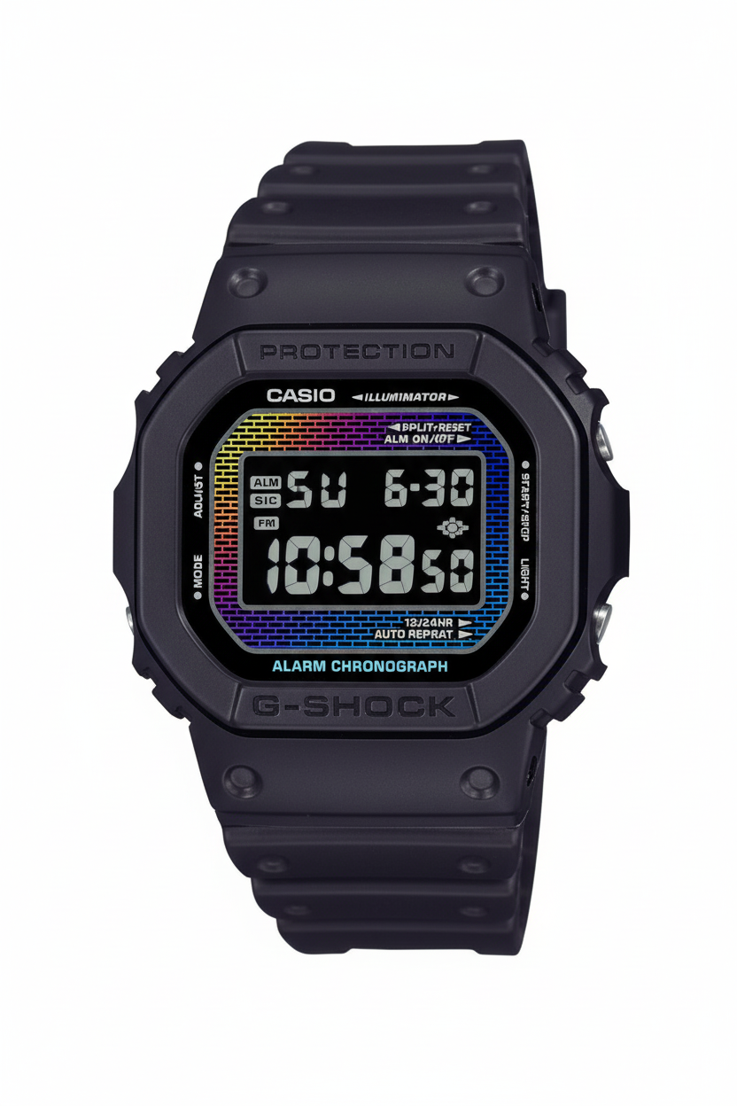 Casio G-Shock DW-5600RW-1DR - fondo blanco limpio