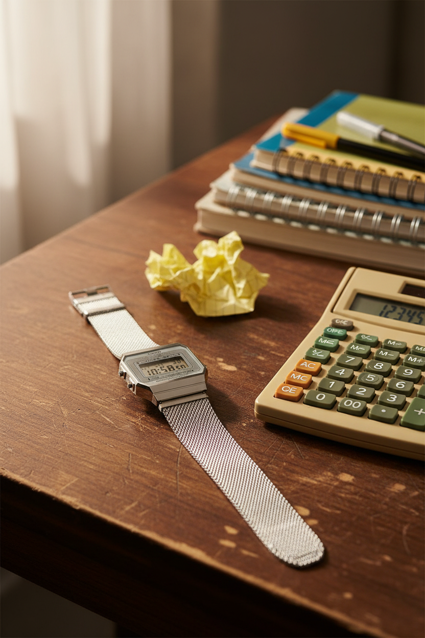 Casio A700WM-7ADF - escritorio vintage 80s