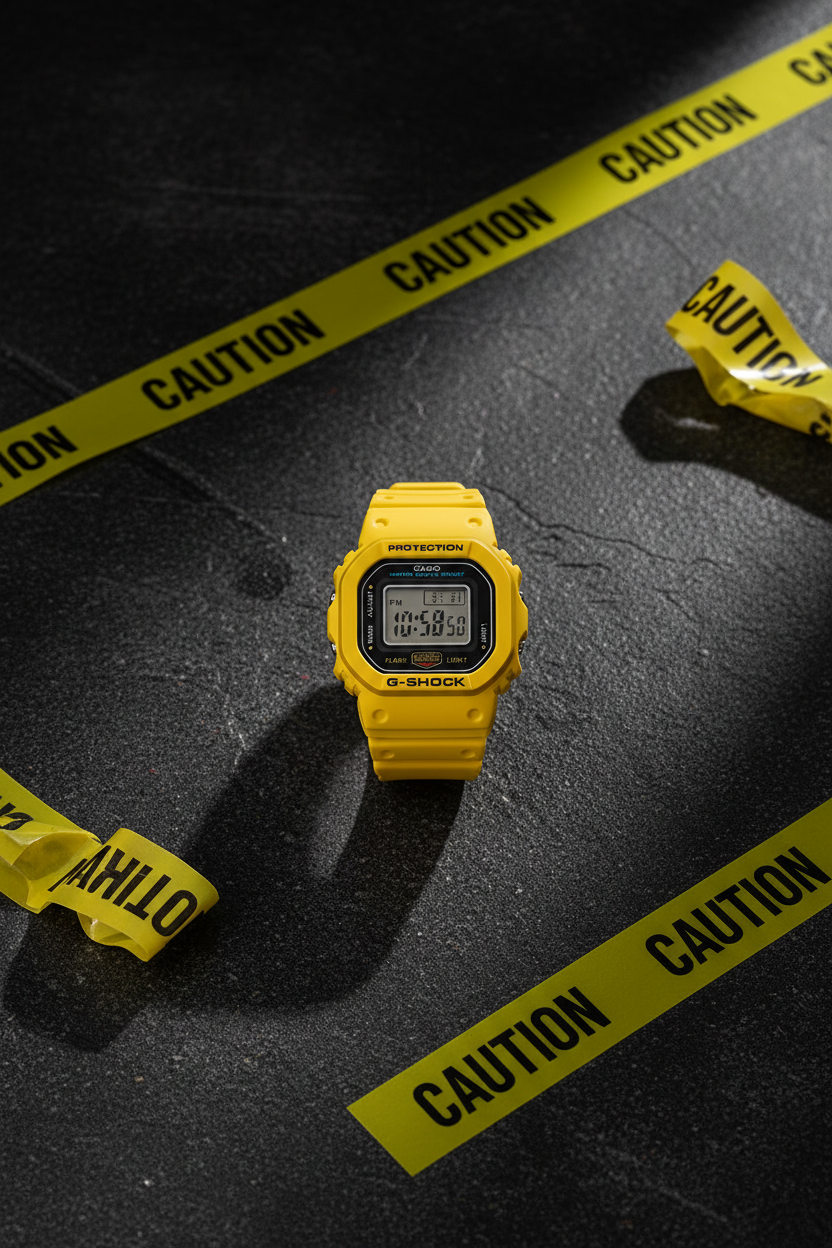 RELOJ ANILLO CASIO G-SHOCK DWN-5600-9DR - AMARILLO