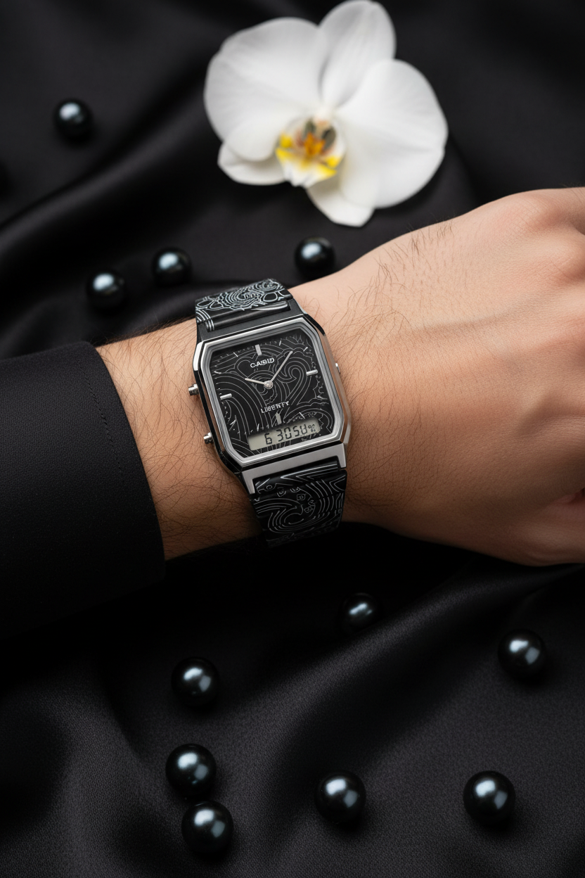 RELOJ CASIO VINTAGE AQ-230EBLT-1ADR - NEGRO
