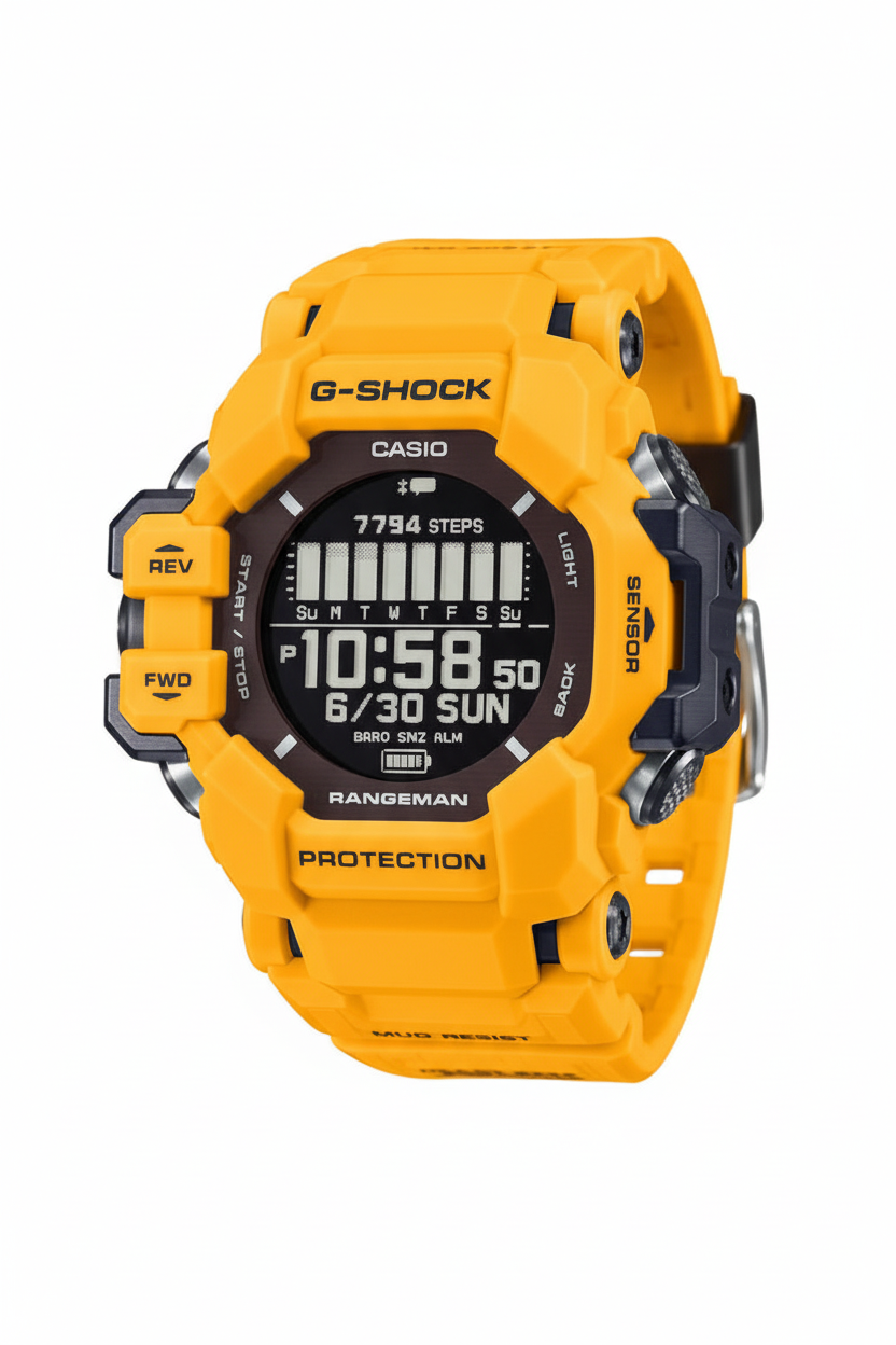 Casio G-Shock GPR-H1000-9DR - fondo blanco ángulo