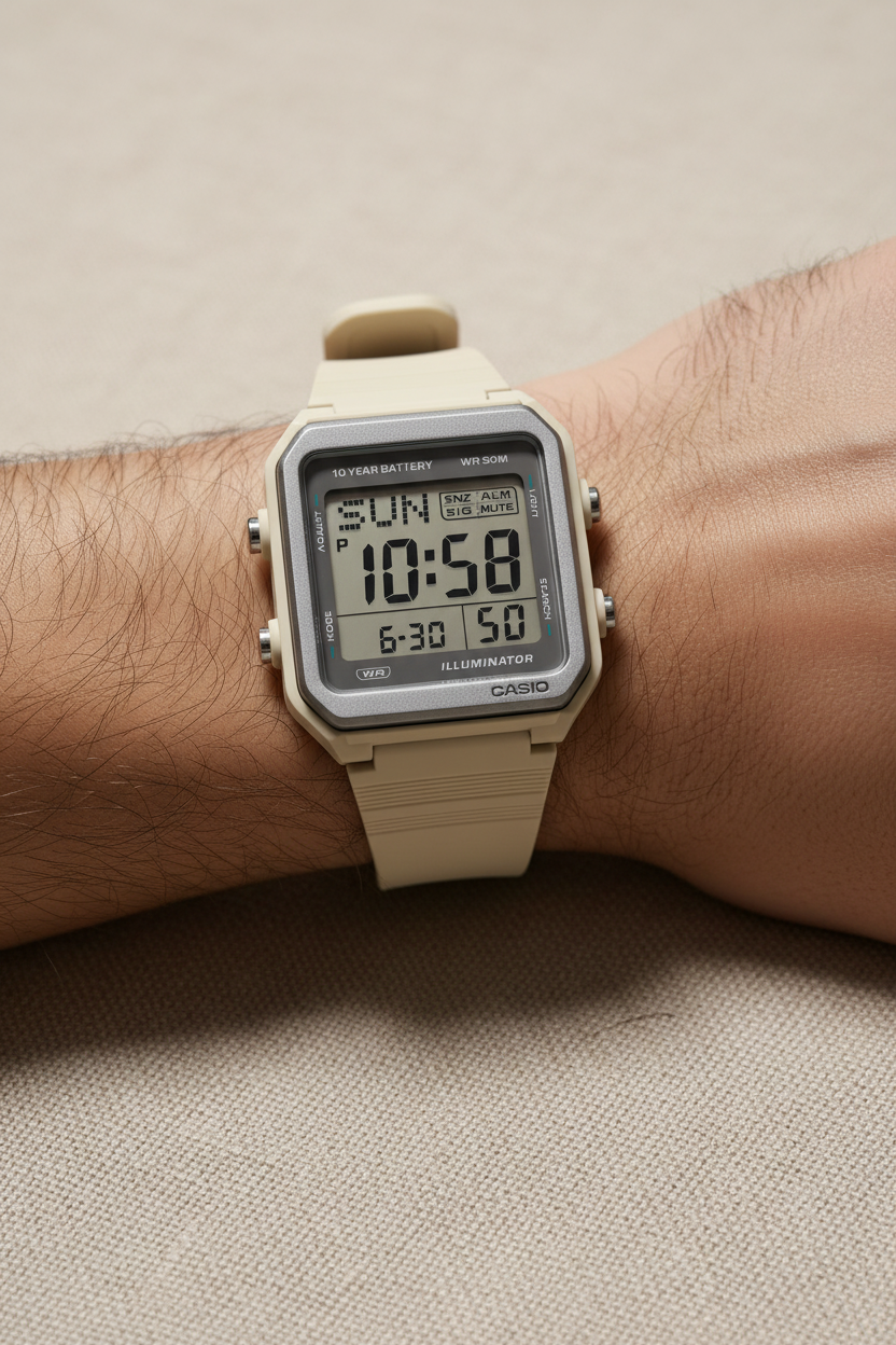 RELOJ CASIO W-221H-8AVDF - Beige