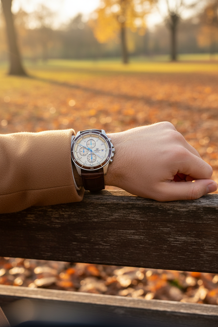 RELOJ ANALÓGICO PARA HOMBRE CASIO EDIFICE EFR-526L-7BVUDF - CAFÉ
