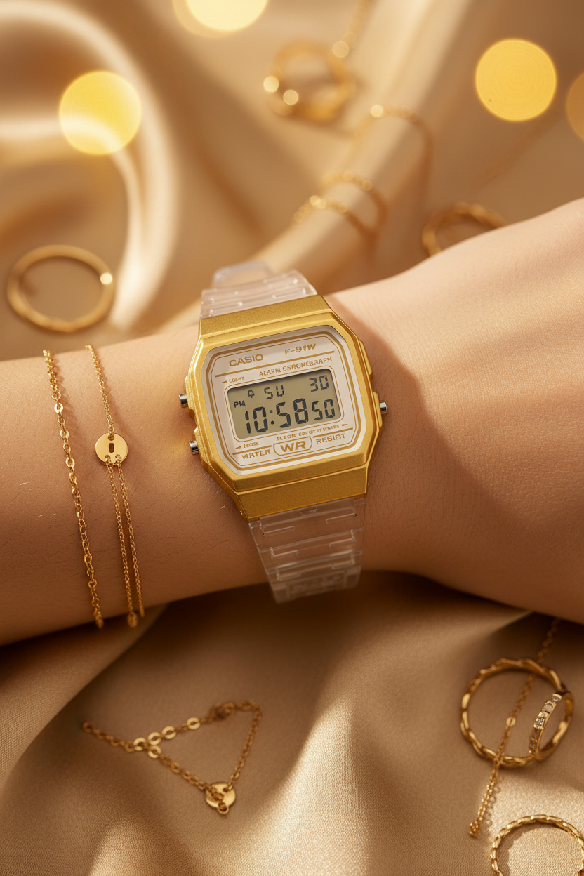RELOJ CASIO F-91WS-7A2DF - BLANCO
