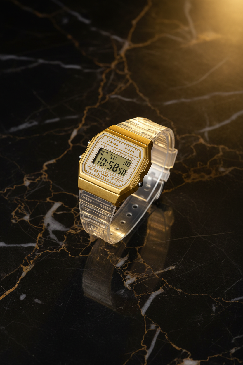 RELOJ CASIO F-91WS-7A2DF - DORADO