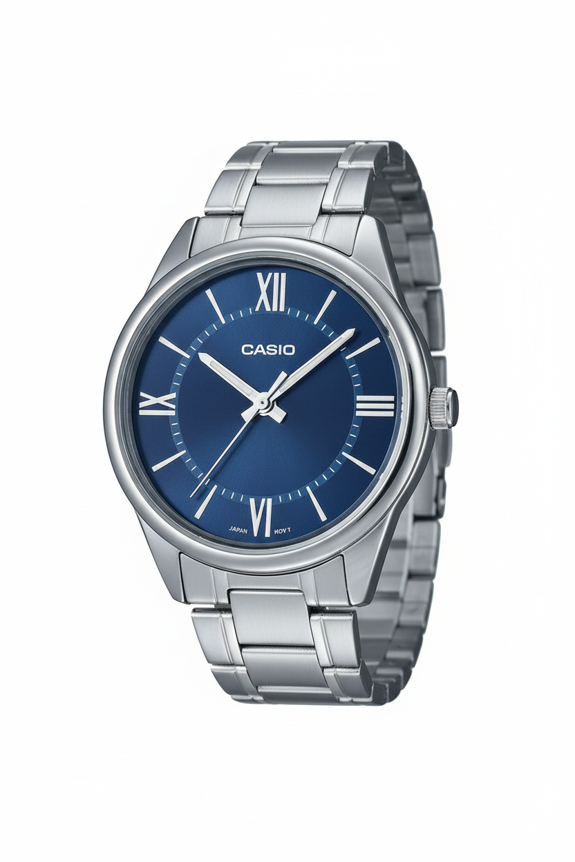 Casio MTP-V005D-2B5UDF - fondo blanco ángulo