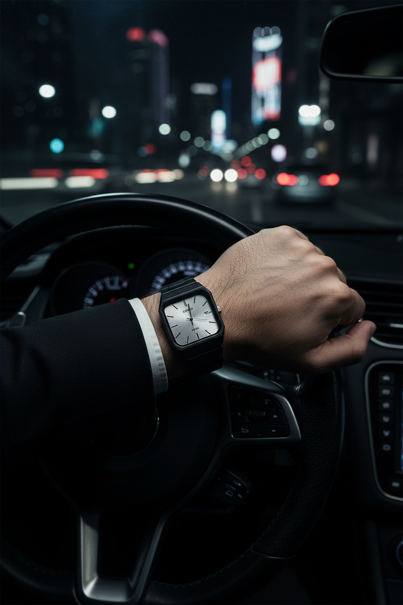 Lifestyle - Urbano nocturno auto de lujo negro