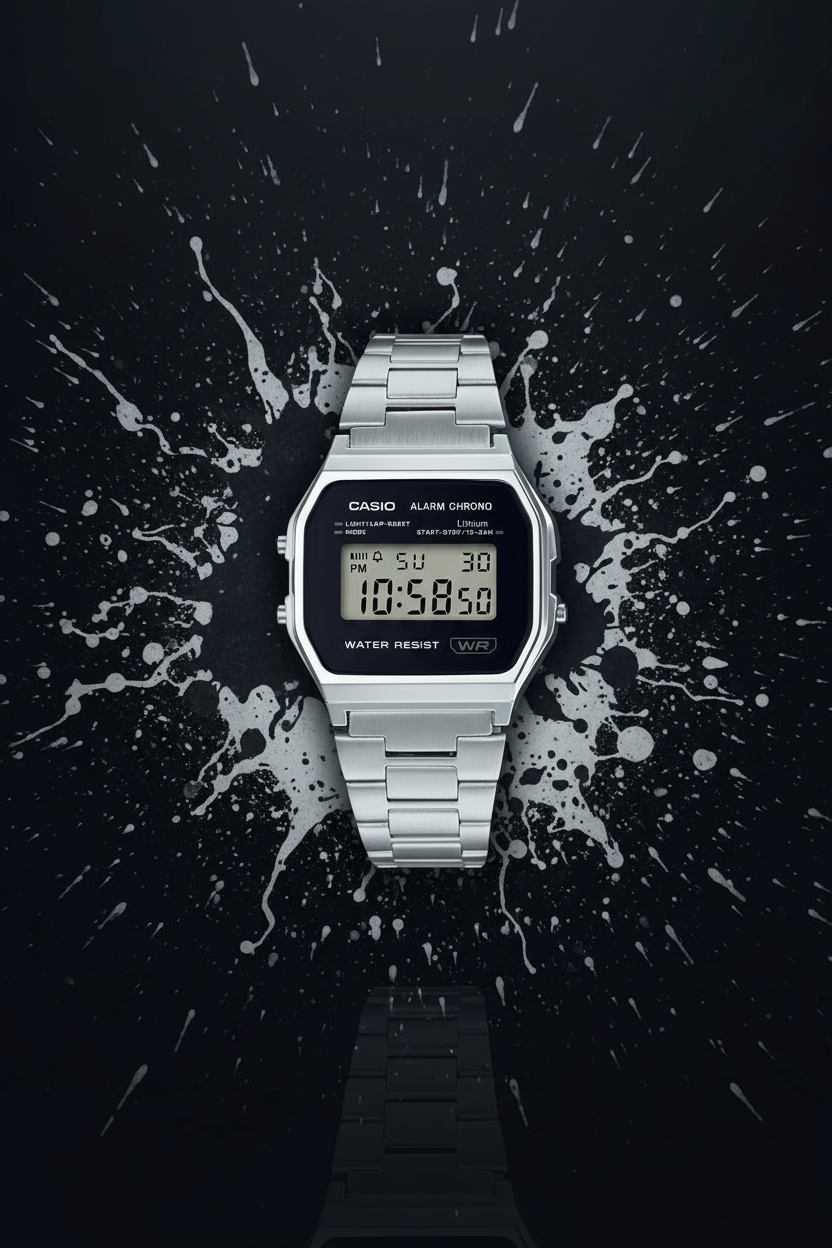 RELOJ CASIO VINTAGE A158WEA-1DF - PLATEADO