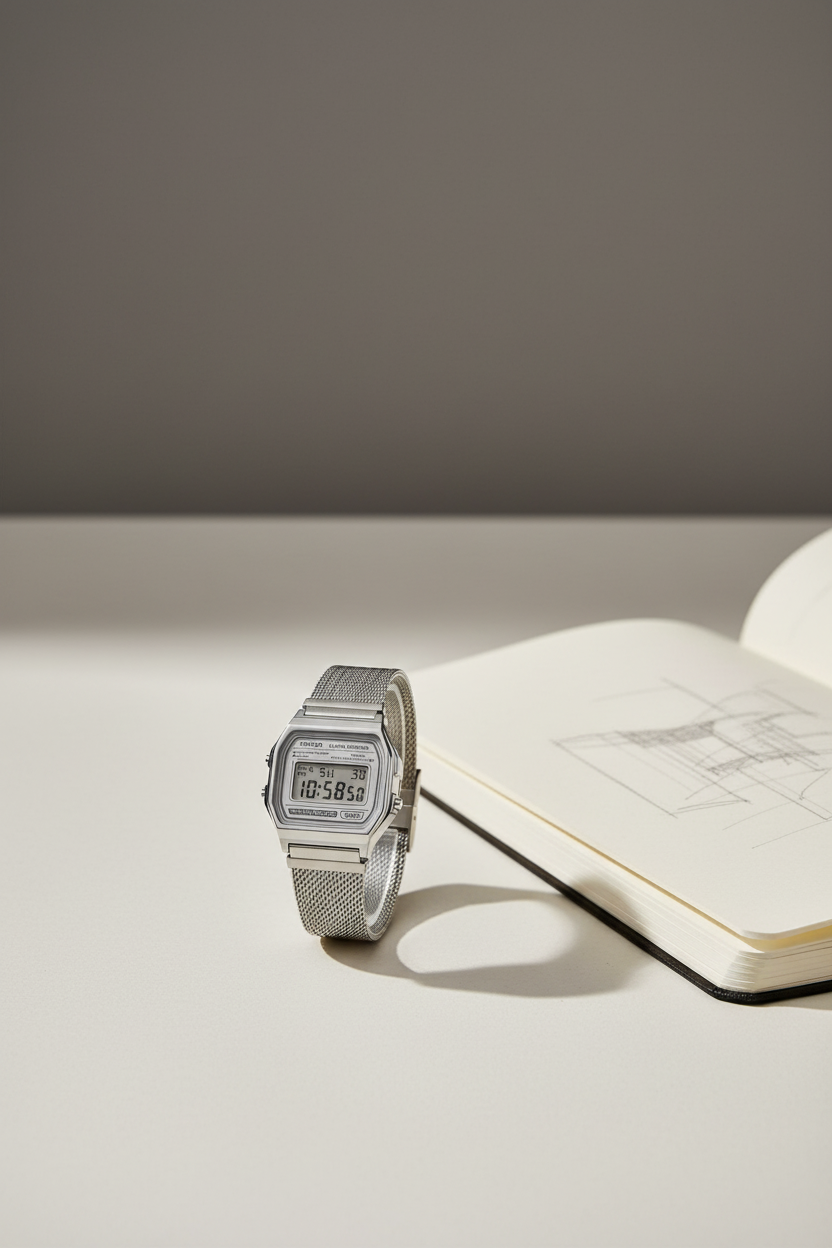 A158WEM-7DF RELOJ CASIO VINTAGE - PLATEADO