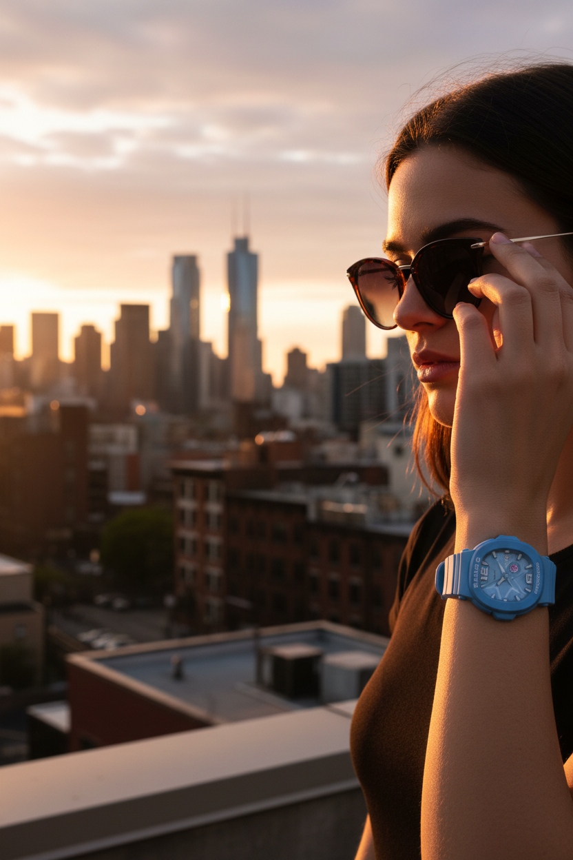 RELOJ PARA MUJER CASIO BABY-G BGA-10D-2A2DR - AZUL