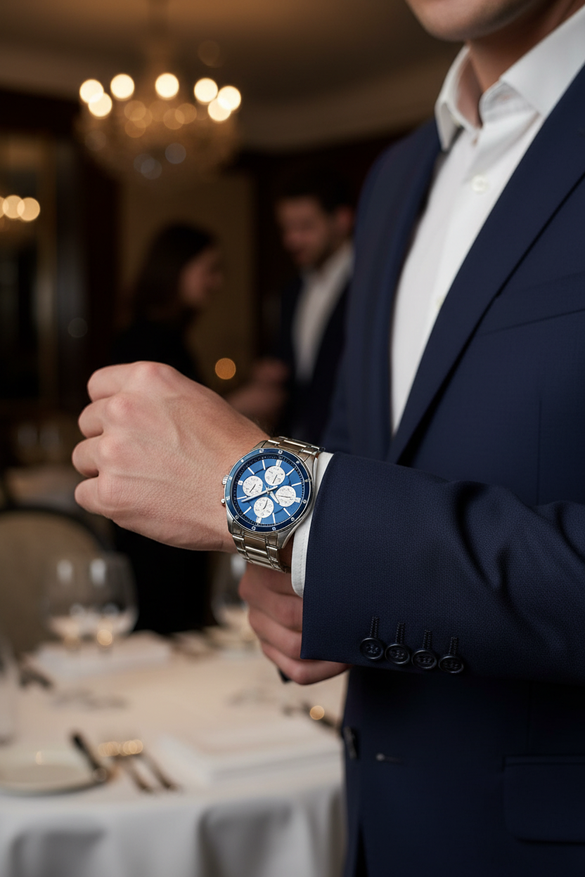 Casio MTP-1374D-2A3VDF lifestyle - restaurante elegante