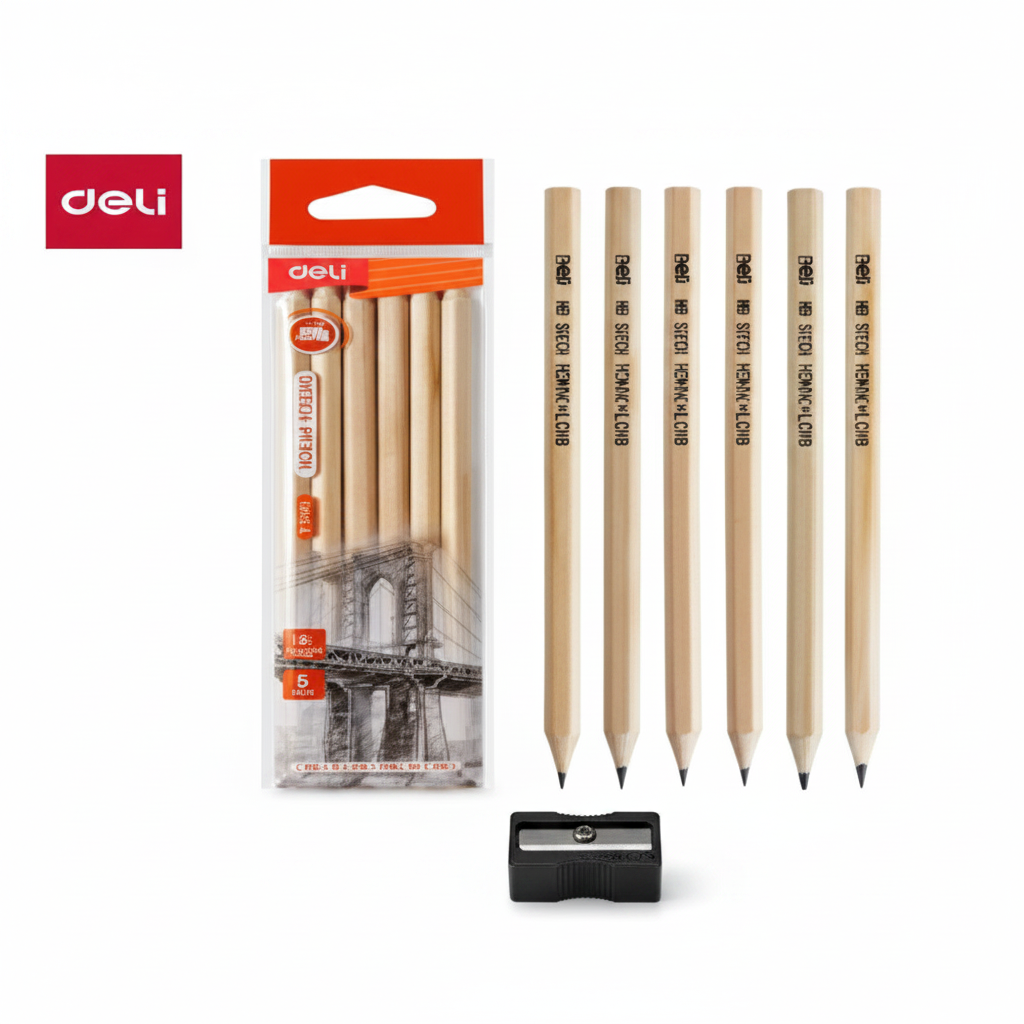 Lapices dibujo DELI 2H a 2B x6 unidades