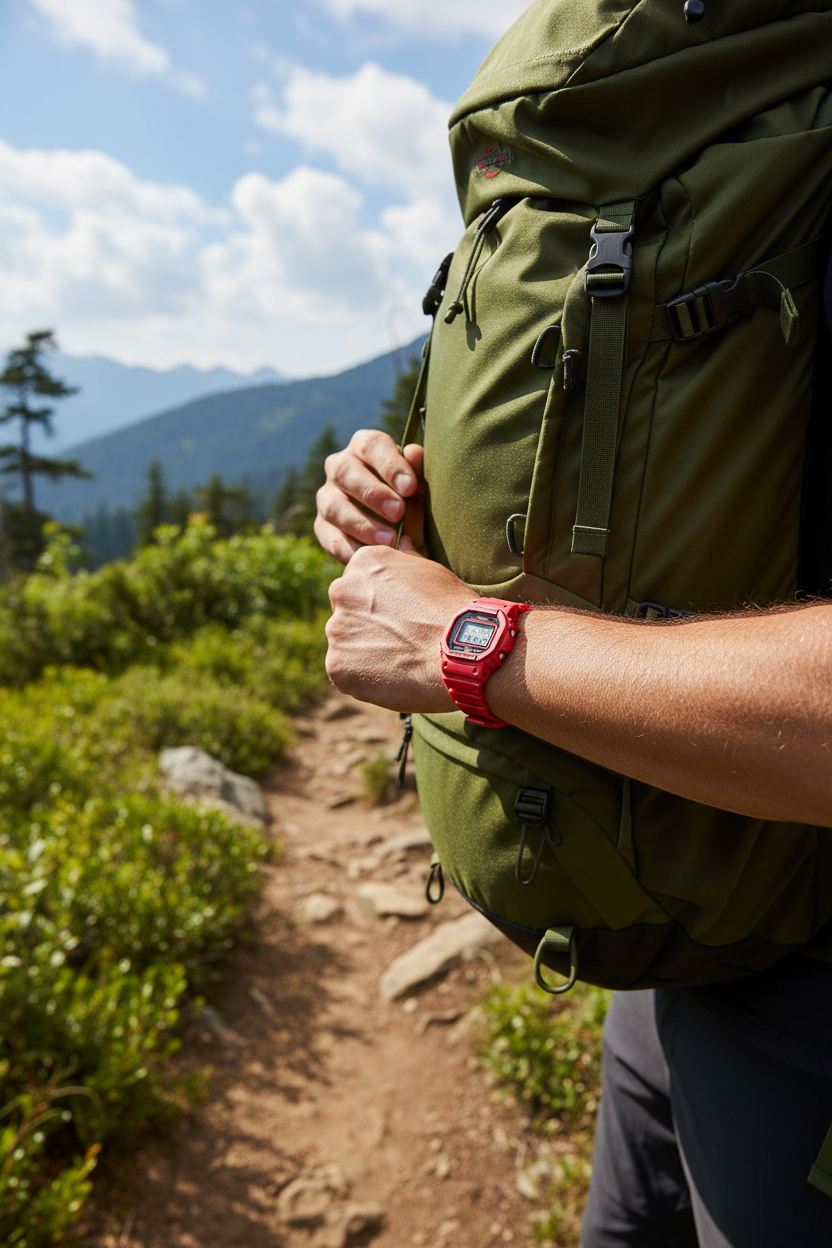 Casio G-Shock DW-5600EP-4DR lifestyle - hiking aventura