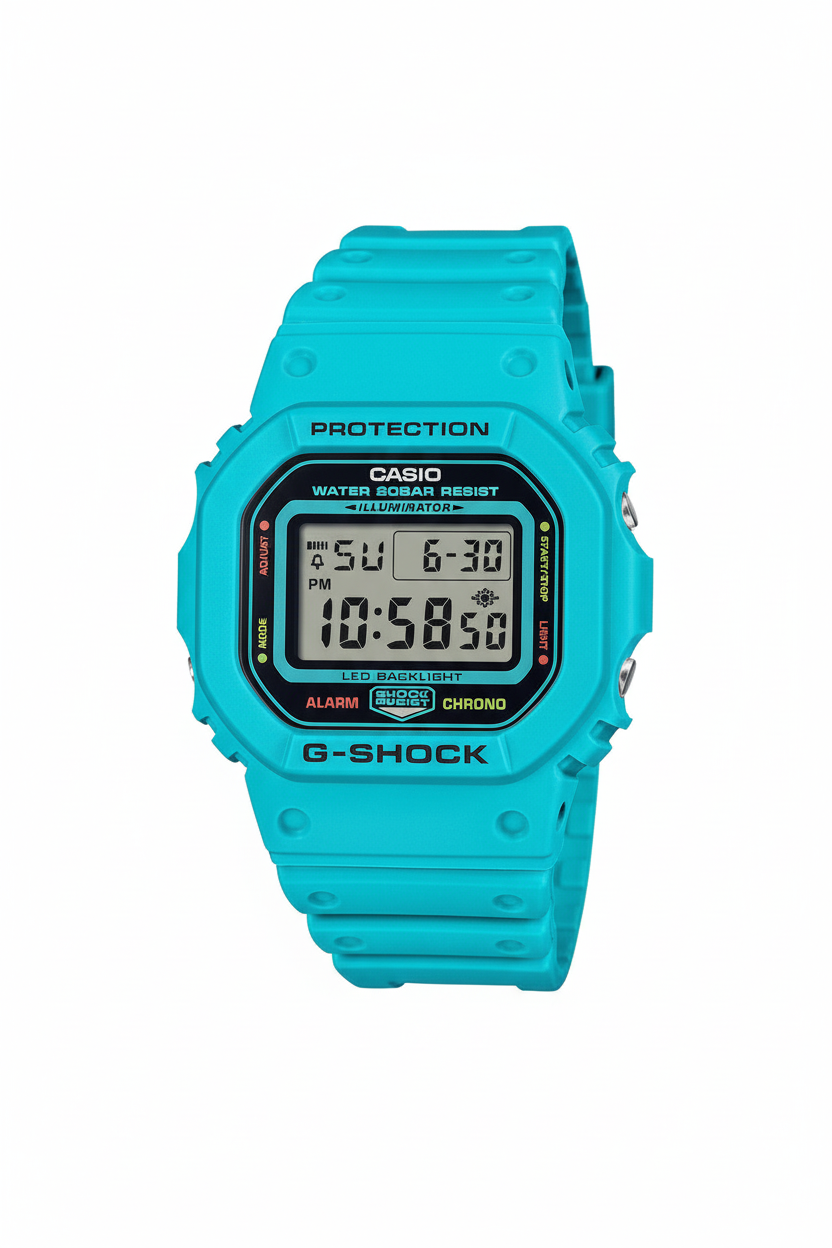 Casio G-Shock DW-5600EP-2DR - fondo blanco limpio
