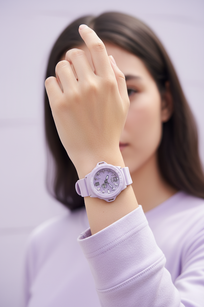 RELOJ PARA MUJER CASIO BABY-G BGA-15K-6ADR - MORADO