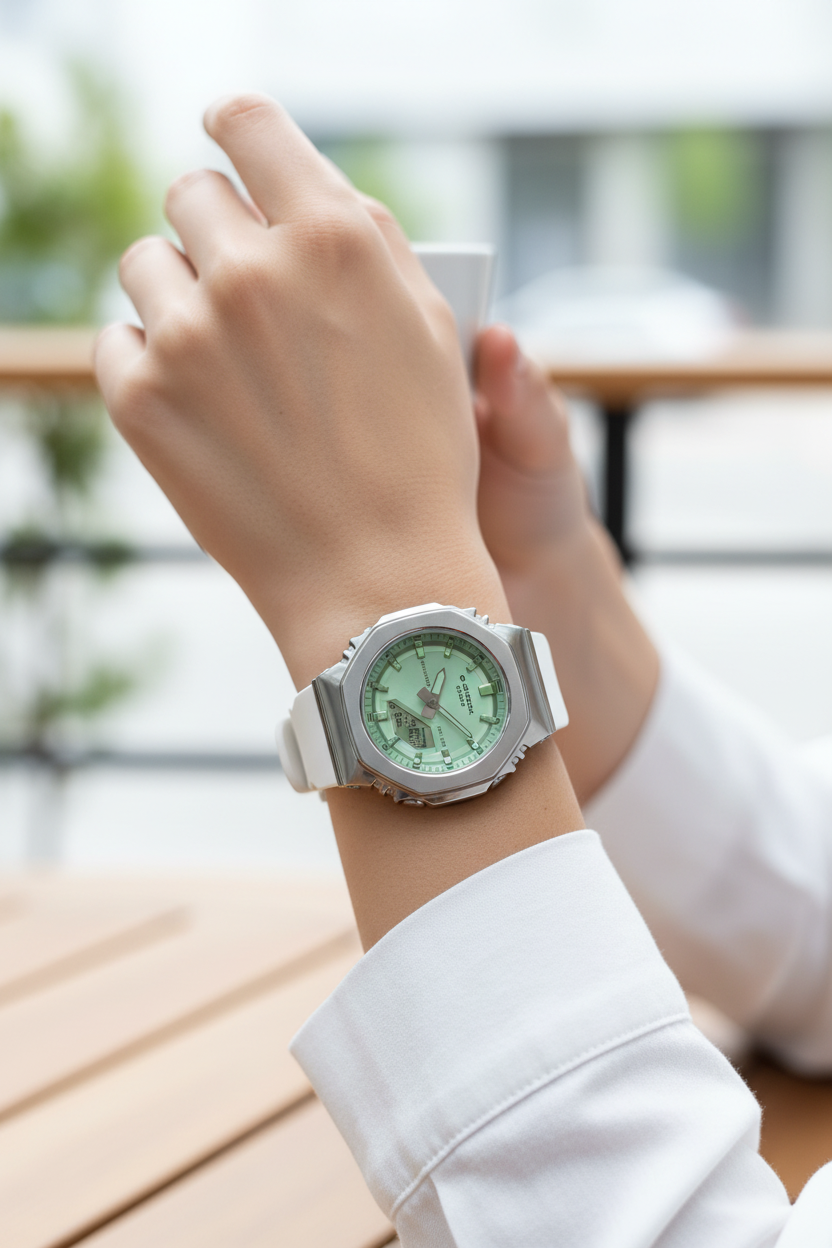 RELOJ PARA MUJER CASIO G-SHOCK GM-S2110SR-7ADR - BLANCO