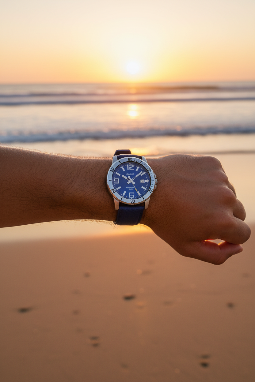 Lifestyle - Deporte running en playa al amanecer