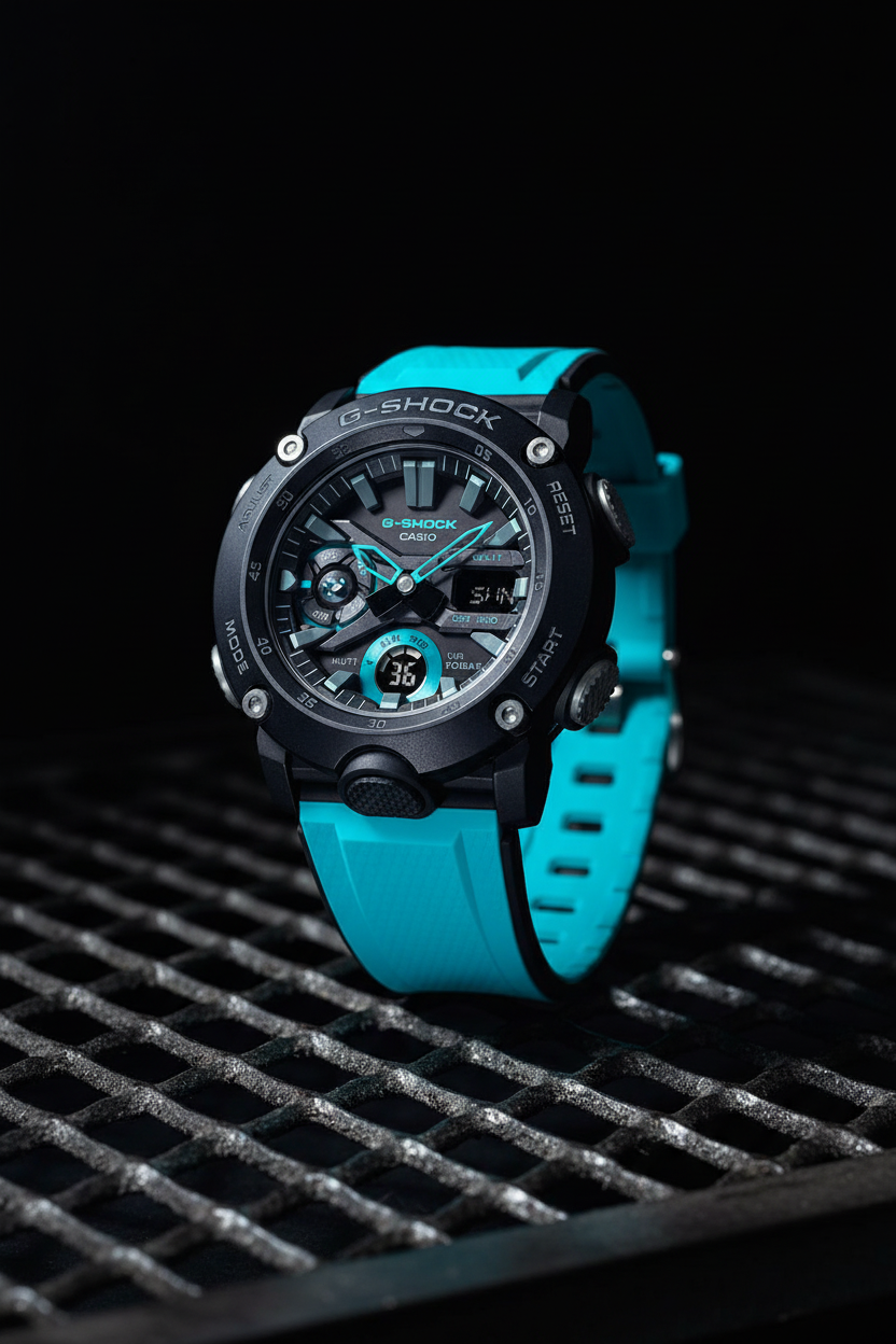 Casio G-Shock GA-2000-1A2DR - steel mesh industrial