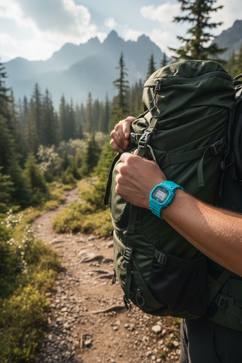 Casio G-Shock DW-5600EP-2DR lifestyle - hiking aventura