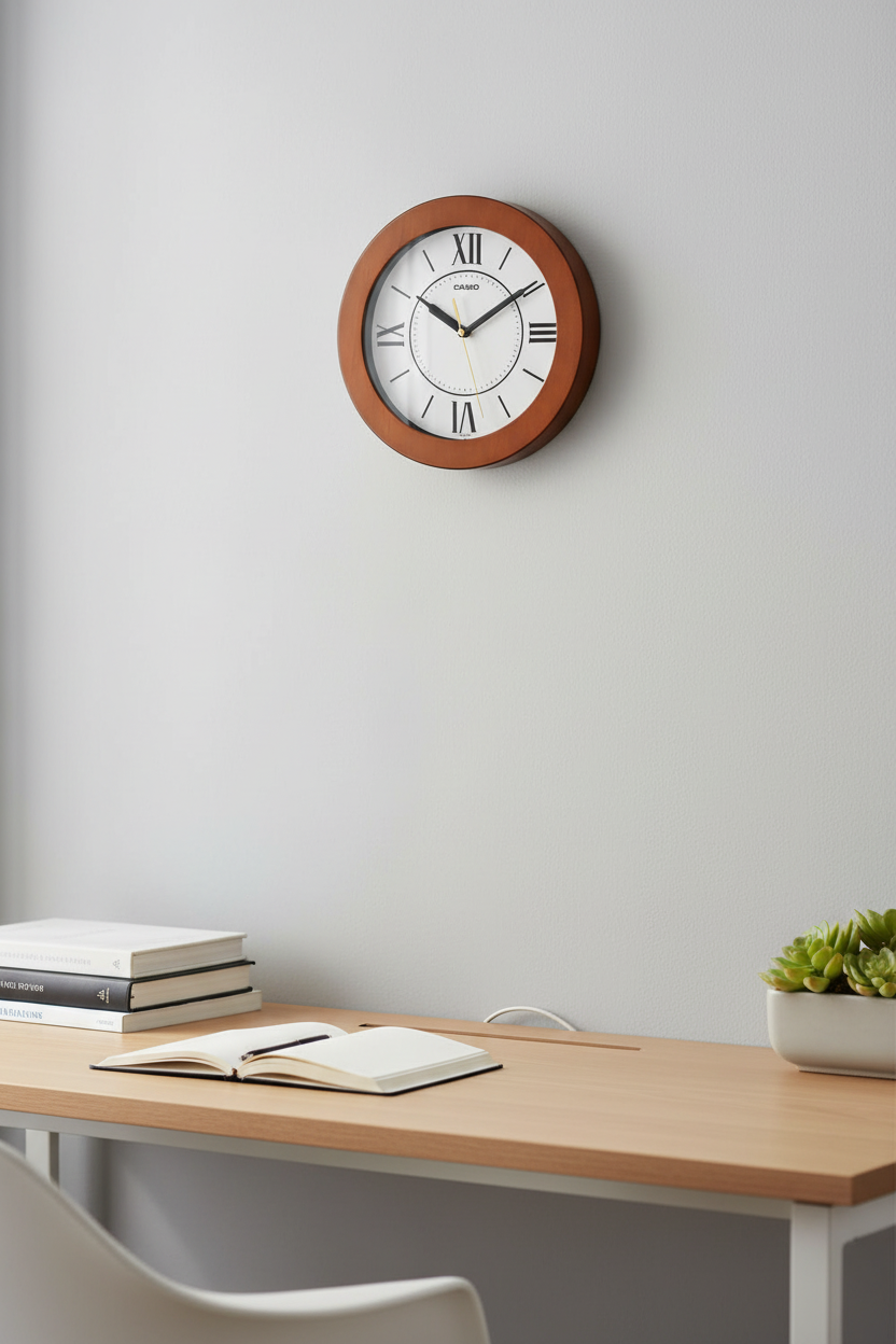 Casio IQ-126-5BDF reloj de pared en home office